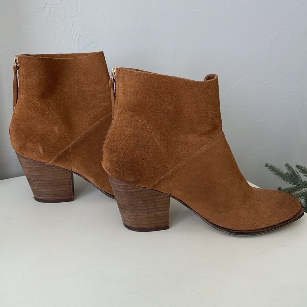 Chinese Laundry Camel Brown Suede Ankle Booties - Picture 3 of 6